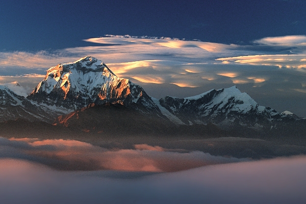 Dhaulaghiri vom Poon Hill gesehen